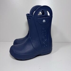 Crocs Handle It Rain Boot Little Kids Boys Size C13 Blue Pull On Waterproof
